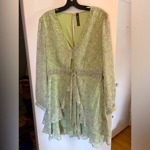 Design Lab Large Mint Boho Frill Dress